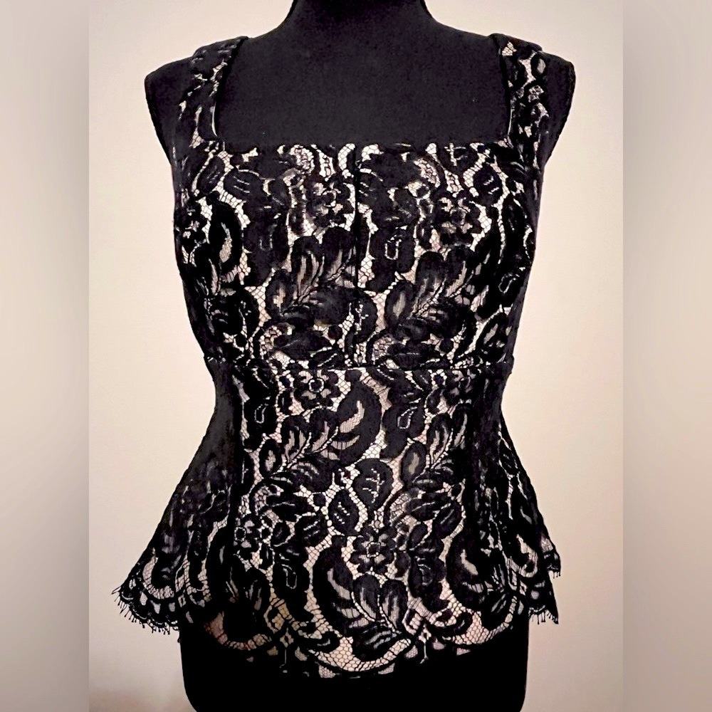 NWOT WHBM Satin/Lace Corset Bustier - 4